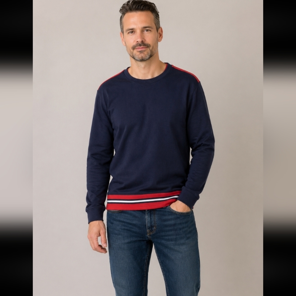 REVIEW Sweater Shirt Blue Red M